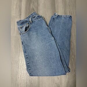 Carhartt Classic Distressed Blue Denim Jeans Men’s Size 42x34